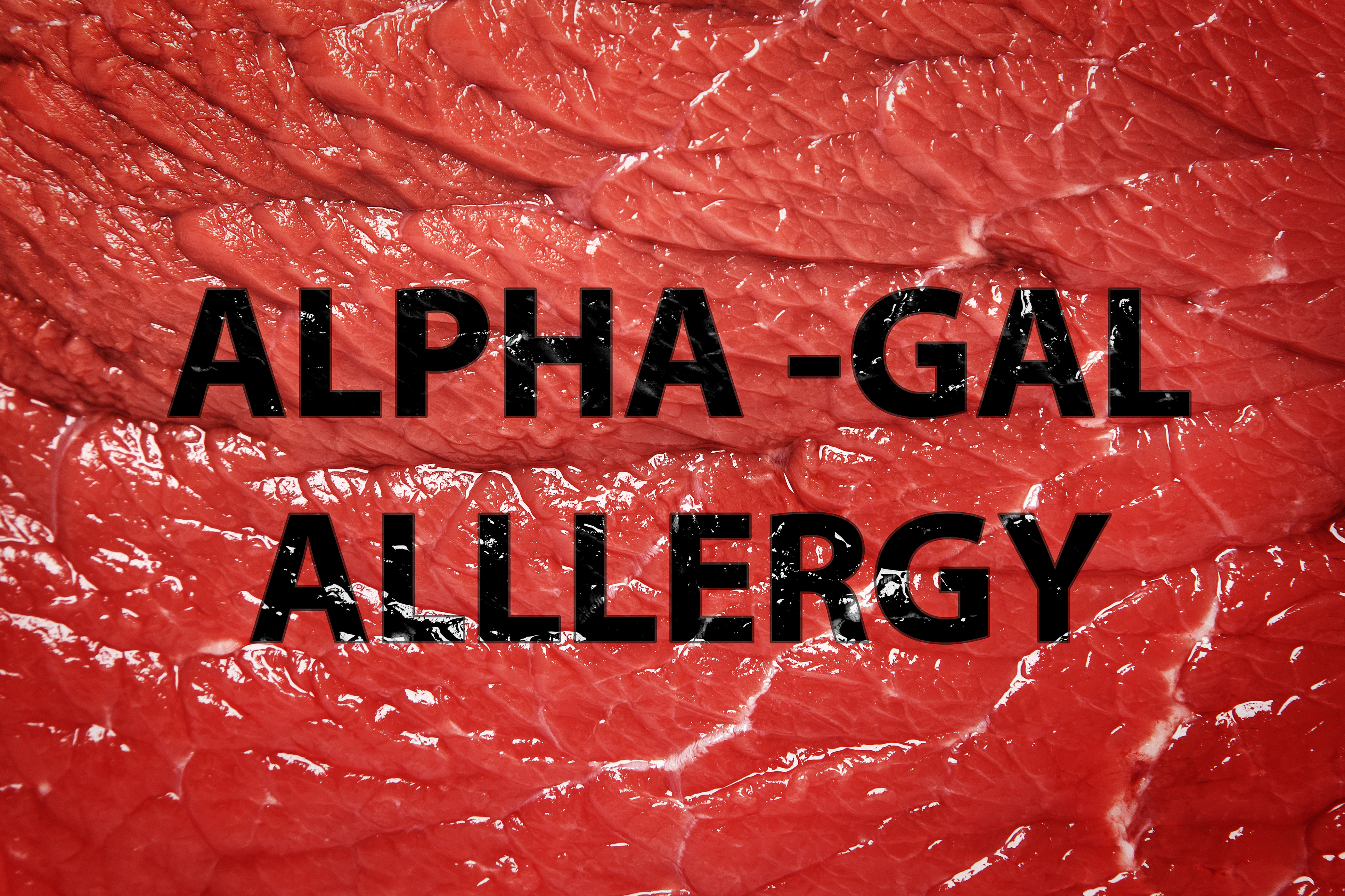 letters marked on red meat